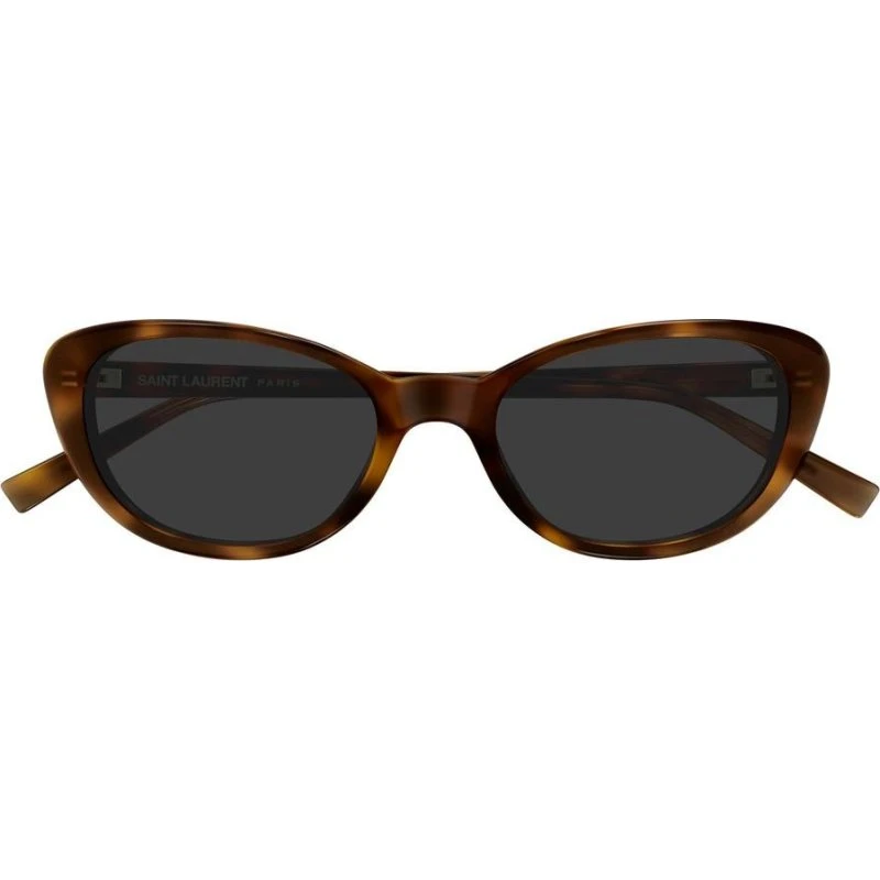 Saint Laurent SL 822 Lunettes de Soleil Cat Eye Havane Gris 52mm