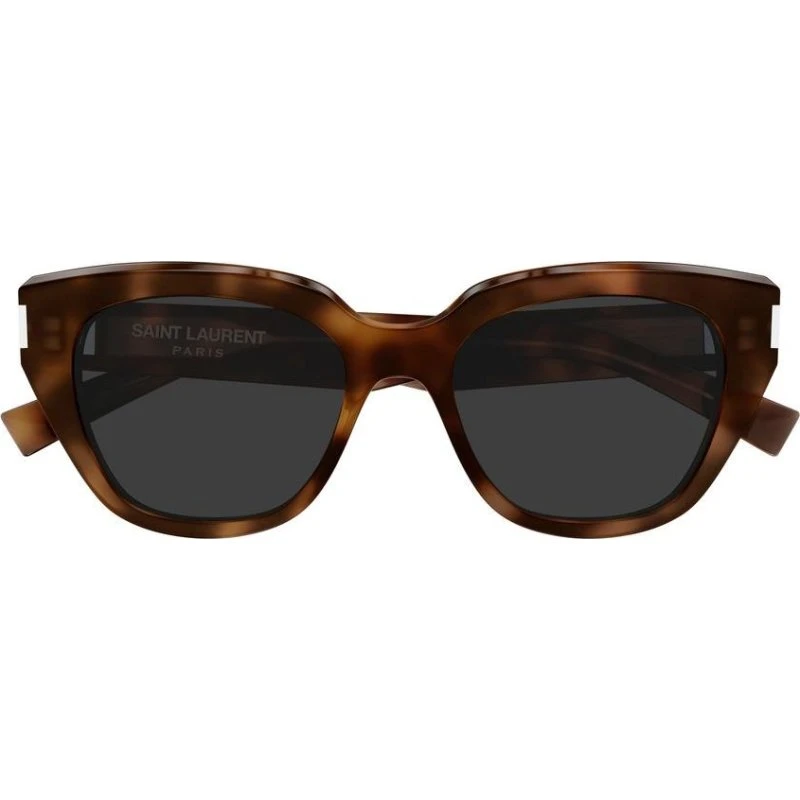Saint Laurent SL 827 Lunettes de Soleil Cat Eye Havane Gris 52mm