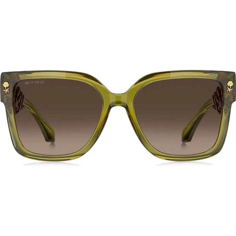 Etro 0127/S Lunettes de Soleil Carrées Vertes pour Femme