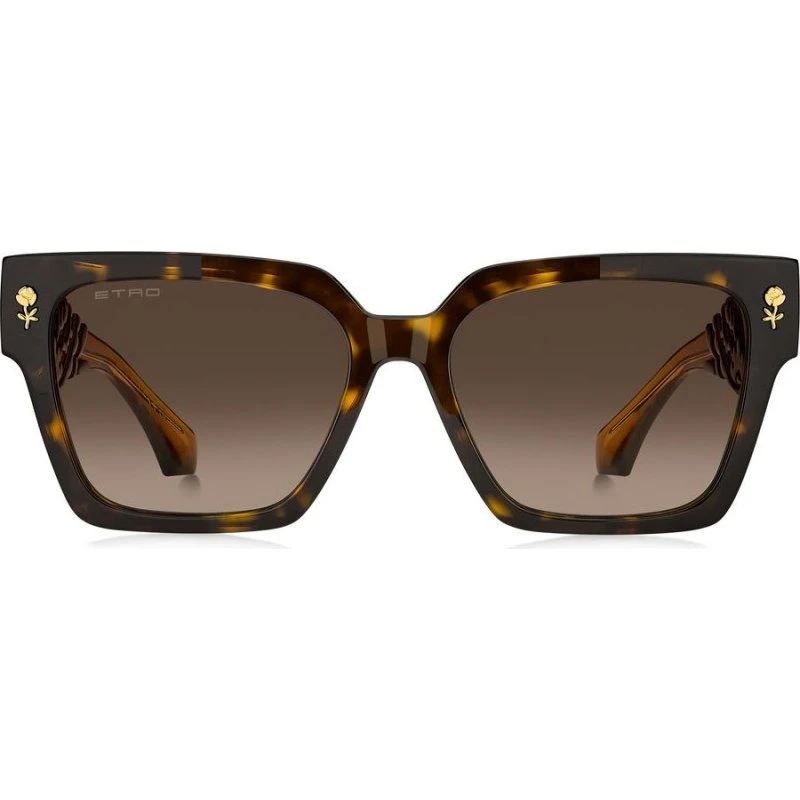 Etro 0128/S Lunettes de Soleil Oversize Havana Marron