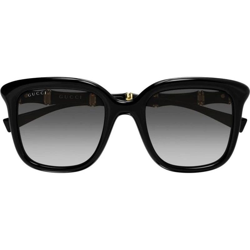 Gucci GG2058S Lunettes de Soleil Carrées Noires et Verres Gris