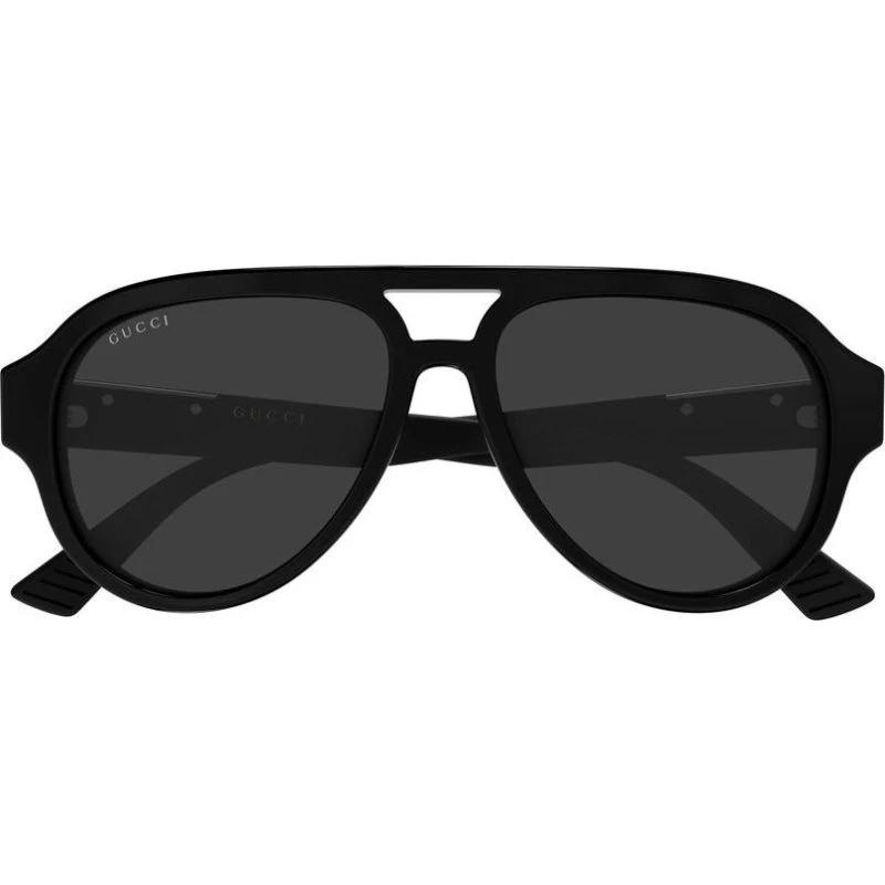 Gucci GG2088S Lunettes de Soleil Pilote Homme Noir et Gris