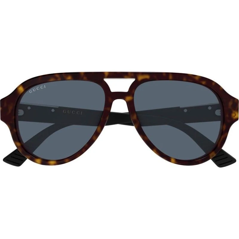Gucci GG2088S Lunettes de Soleil Pilote Havana et Verres Bleus