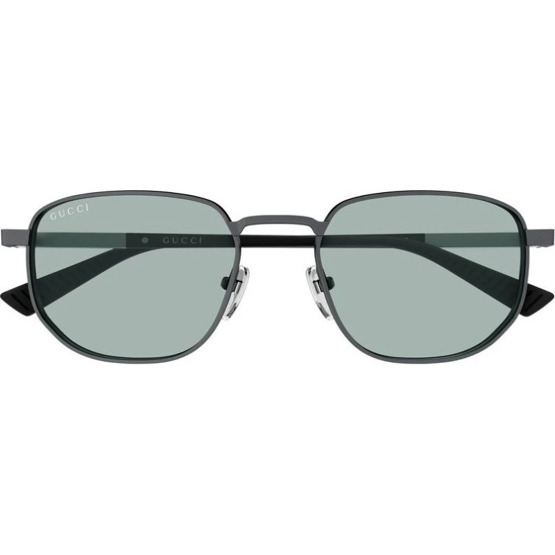 Gucci GG2093S Lunettes de Soleil Homme Carrées Ruthénium Bleu 54mm