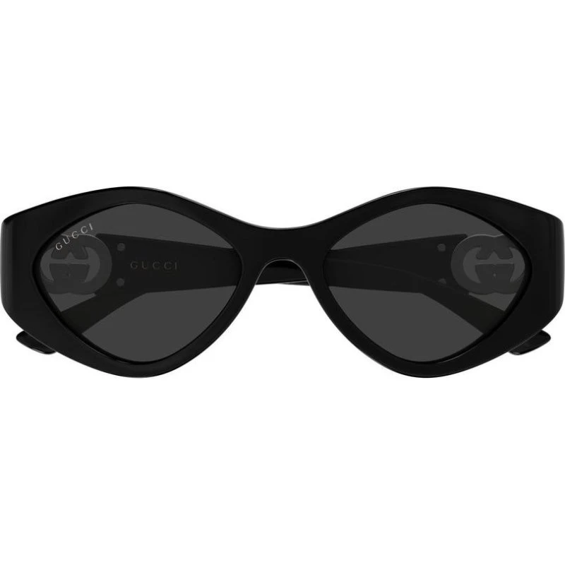 Gucci GG2121S Lunettes de Soleil Géométriques Noires et Grises