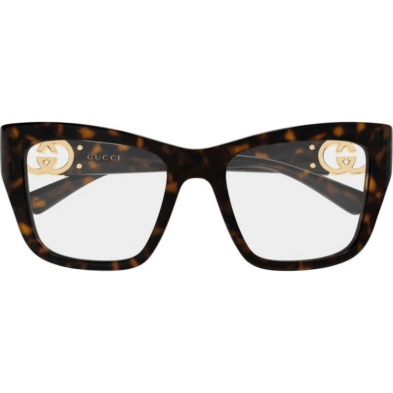Gucci GG2124O Lunettes de Vue Femme Oeil de Chat Havane