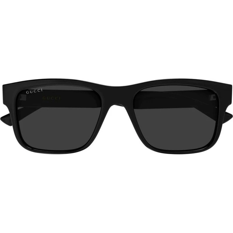 Gucci GG2085S Lunettes de Soleil Carrées Noires et Grises