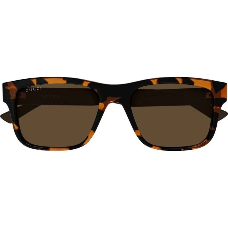 Gucci GG2085S Lunettes de Soleil Homme Carrées Havana Marron