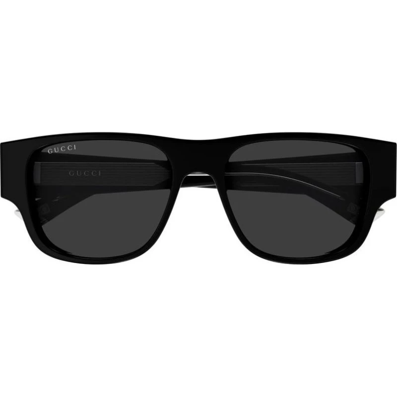 Gucci GG2075S Lunettes de Soleil Homme Carrées Noires et Grises