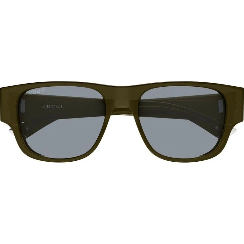 Gucci GG2075S Lunettes de Soleil Homme Carrées Vert et Gris 54mm