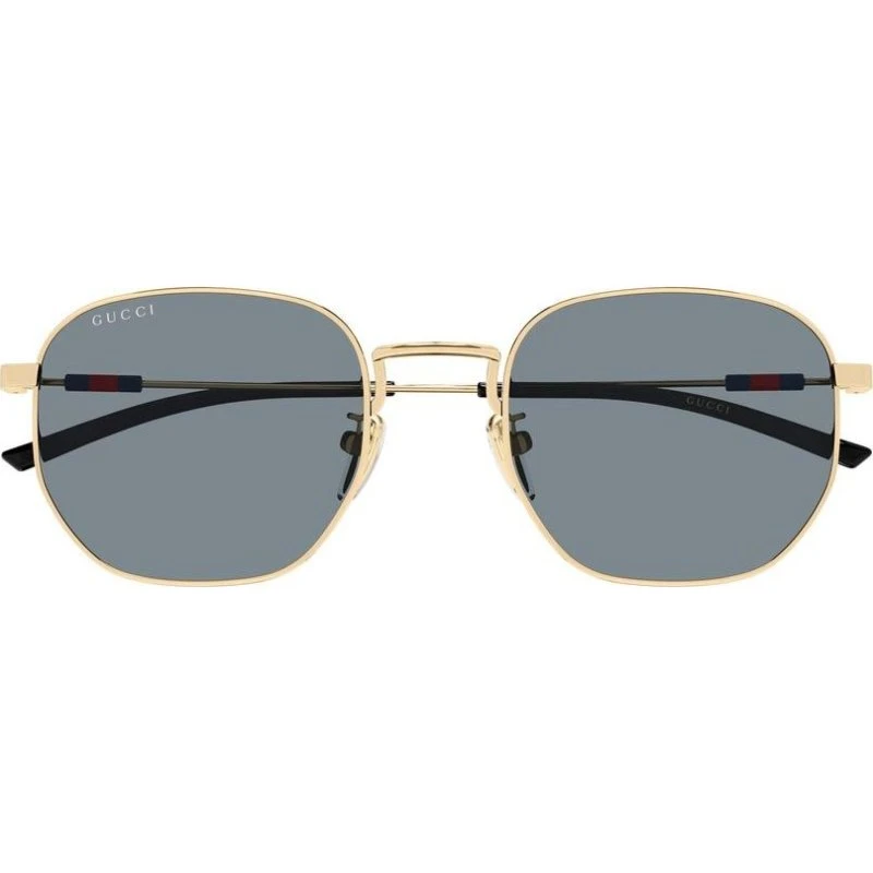 Gucci GG2095S Lunettes de Soleil Homme Rondes Dorées et Grises