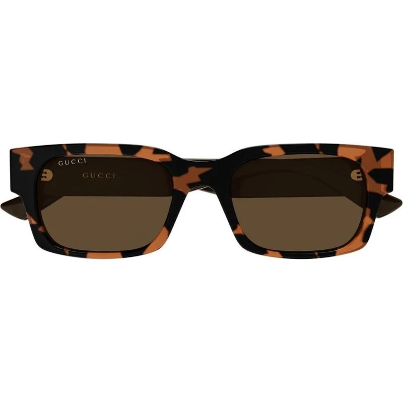 Gucci GG2084S Lunettes de Soleil Homme Carrées Havana Marron 52mm