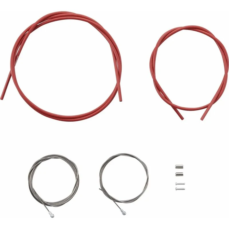 Shimano Téflon Rouge - Jeu de câbles de frein route (2 pièces)