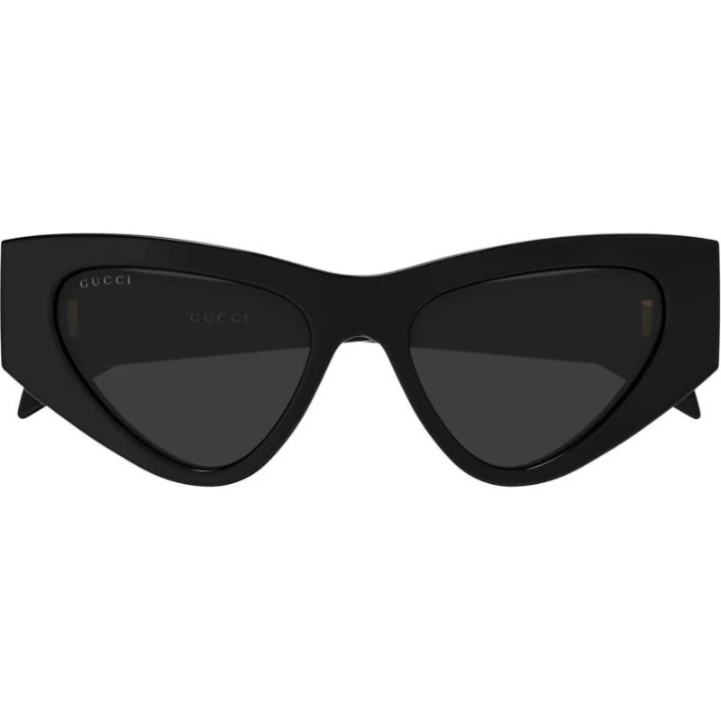 Gucci GG2019S Lunettes de Soleil Oeil de Chat Noir et Gris 53mm