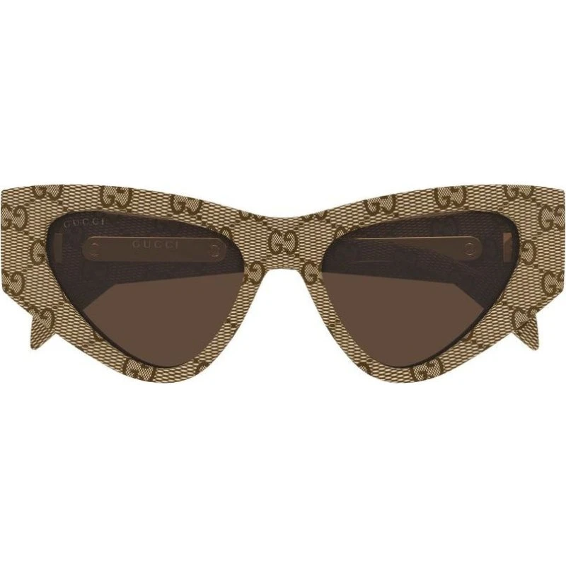 Gucci GG2019S Lunettes de Soleil Oeil de Chat Marron 53mm