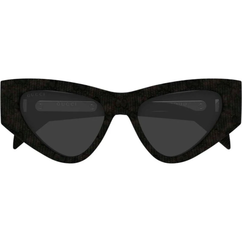 Gucci GG2019S Lunettes de Soleil Oeil de Chat Noires et Grises