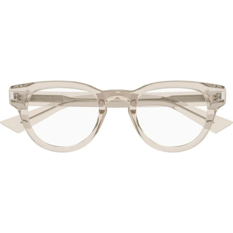 Saint Laurent SL 876 OPT Lunettes de Vue Rondes Marron/Beige