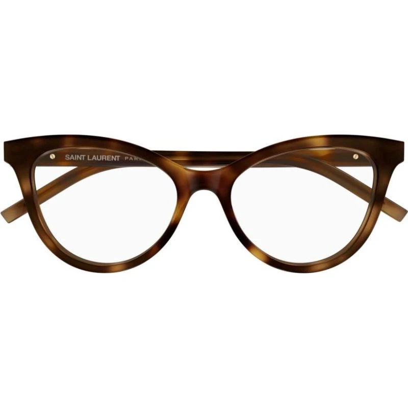 Saint Laurent SL M164 - Lunettes de vue œil de chat en acétate havane