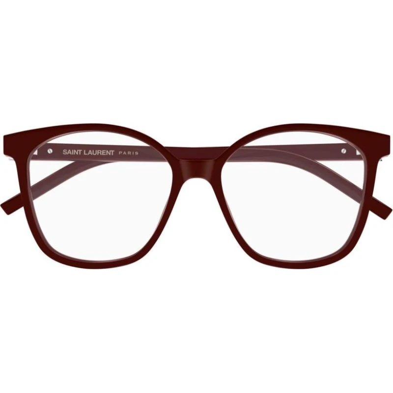 Saint Laurent SL M162 : Lunettes de vue rondes en acétate rouge