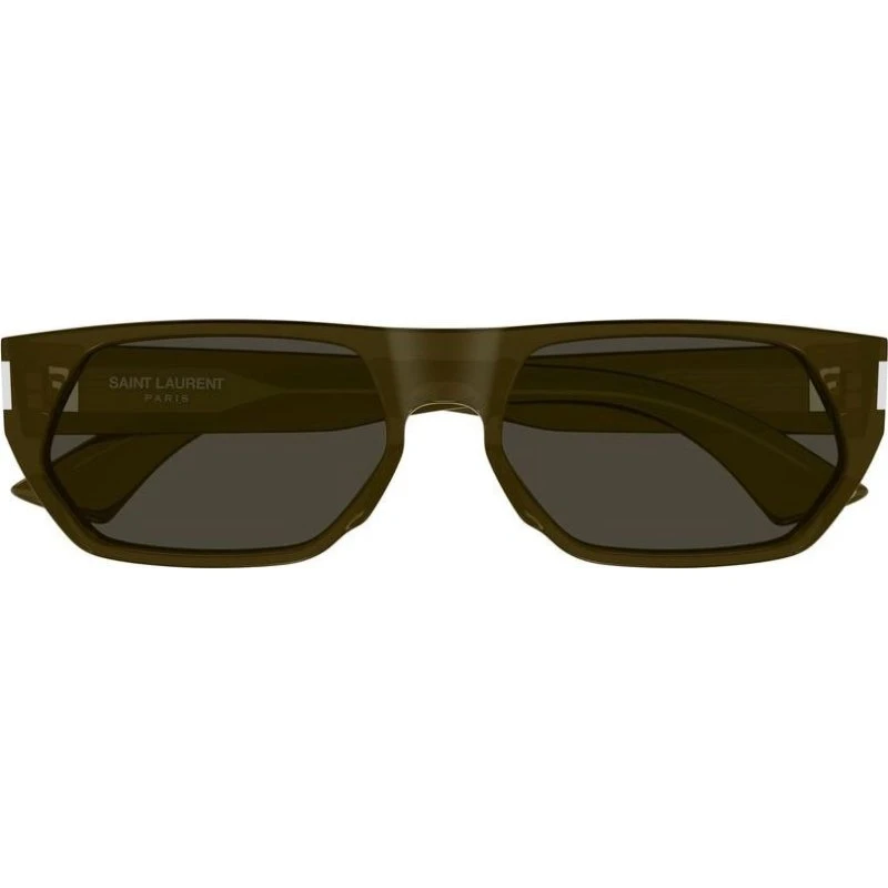 Saint Laurent SL 898 Lunettes de Soleil Homme Carrées Marron/Gris