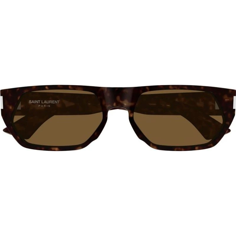 Saint Laurent SL898-006 Lunettes de Soleil Homme Carrées Havane