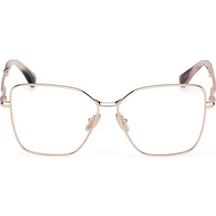 Max Mara MM5187 Lunettes de Vue Carrées en Acier Or Rose