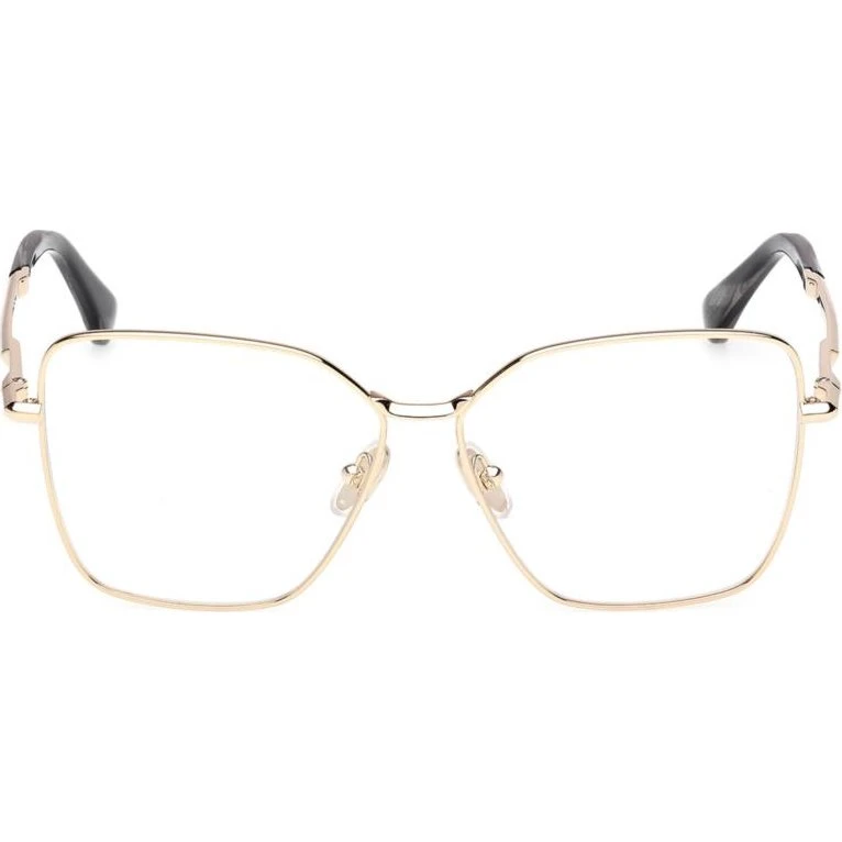 Max Mara MM5187 Lunettes de Vue Carrées en Métal Doré