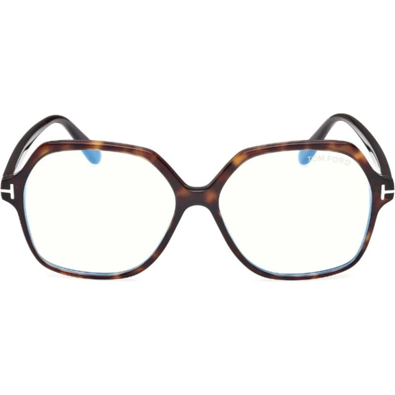 Tom Ford FT6062-B Lunettes de Vue Géométriques Havana Blue Block