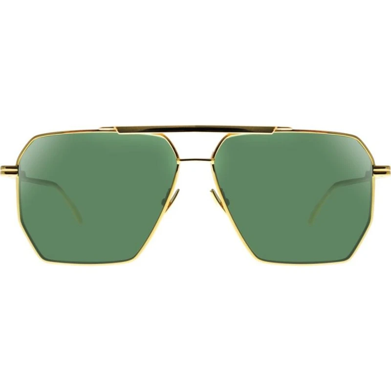 Bottega Veneta BV1012S Lunettes de Soleil Pilote Or et Vert