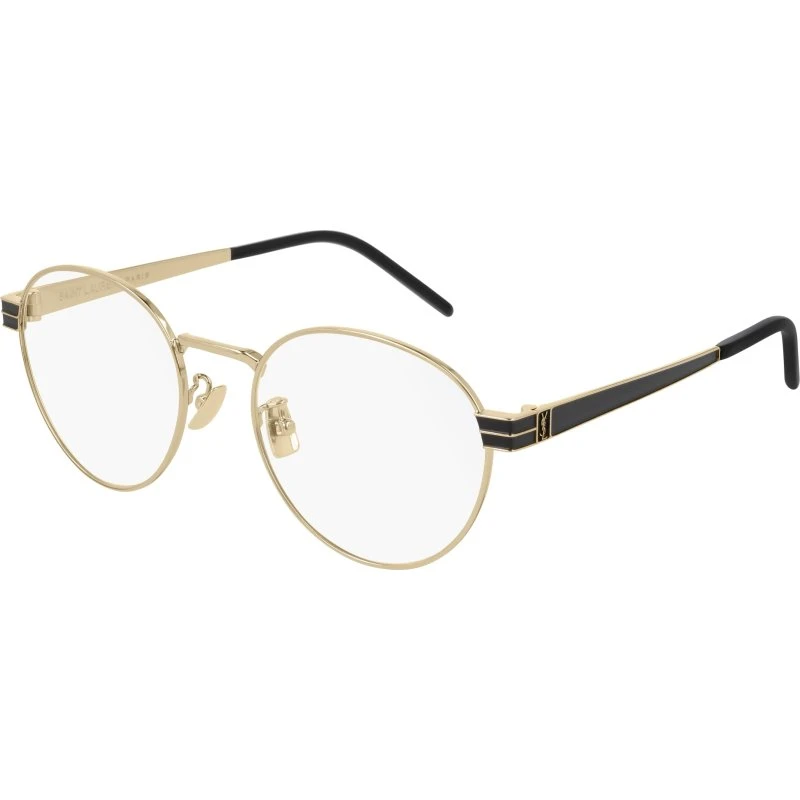 Saint Laurent SL M63 003 Lunettes de Vue Rondes en Métal Doré