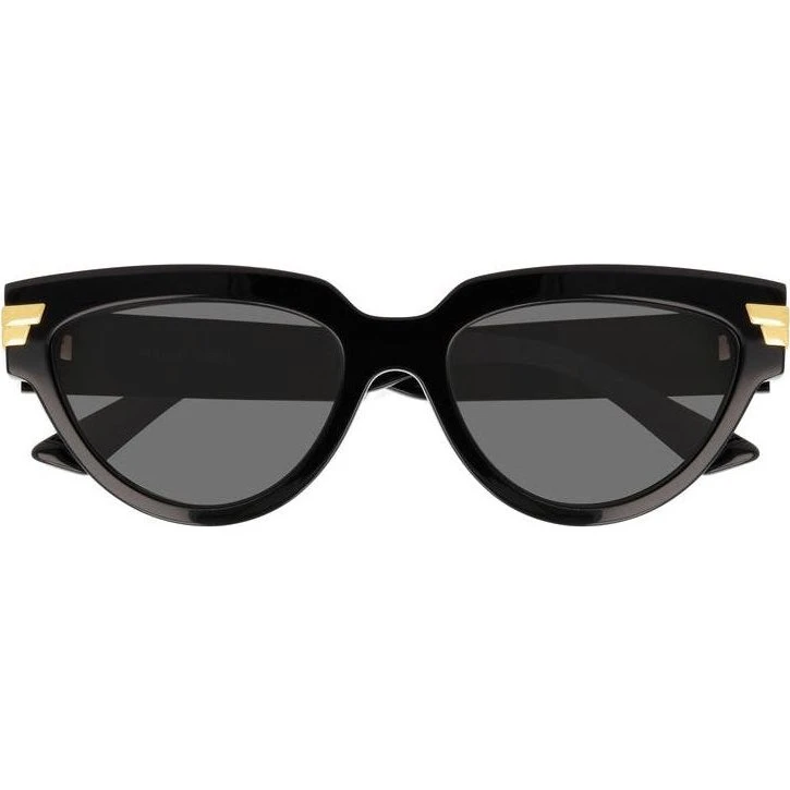 Bottega Veneta BV1035S Lunettes de Soleil Oeil de Chat Noir et Gris