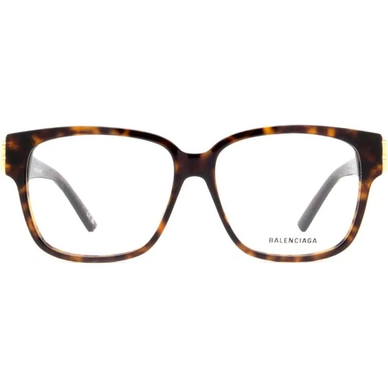 Balenciaga BB0104O Lunettes de Vue Carrées Havane pour Femme