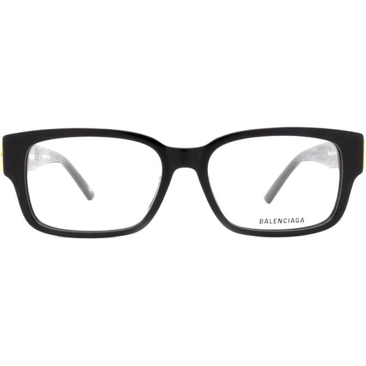 Balenciaga BB0105O Lunettes de Vue Géométriques Noires pour Femme