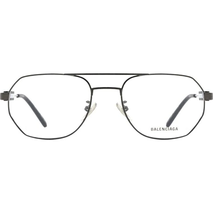 Balenciaga BB0117O Lunettes de Vue Pilote Unisexe Ruthénium