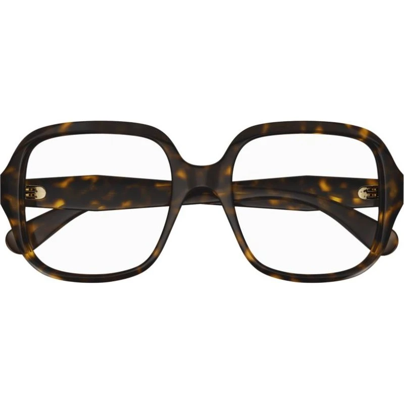 Gucci GG0799O Lunettes de Vue Femme Havane Surdimensionnées