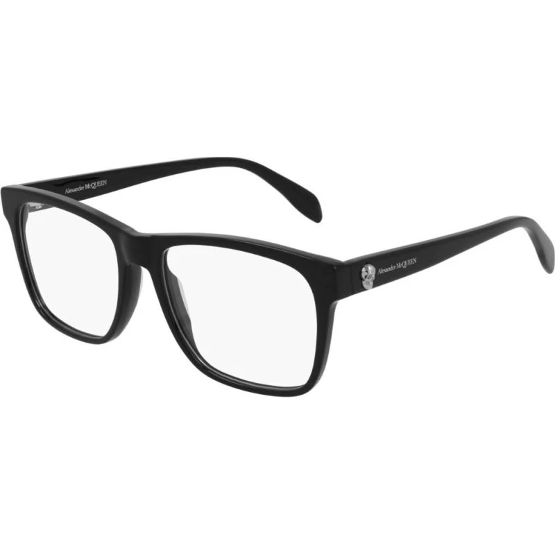 Alexander McQueen AM0282O Lunettes de Vue Homme Géométriques Noires