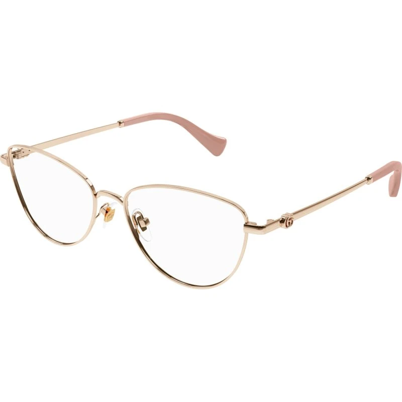 Gucci GG1595O Montures Optiques Cat Eye en Métal Or