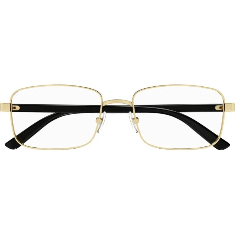 Gucci GG1586O Lunettes de Vue Carrées Homme Noir et Or