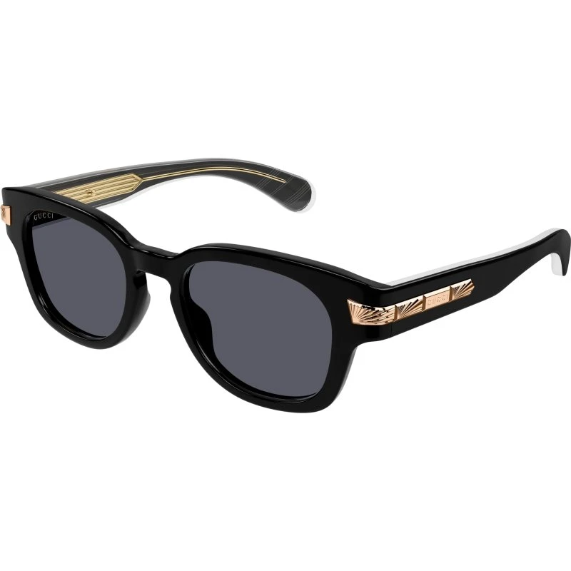 Gucci Homme Lunettes de Soleil GG1518S Noir et Gris