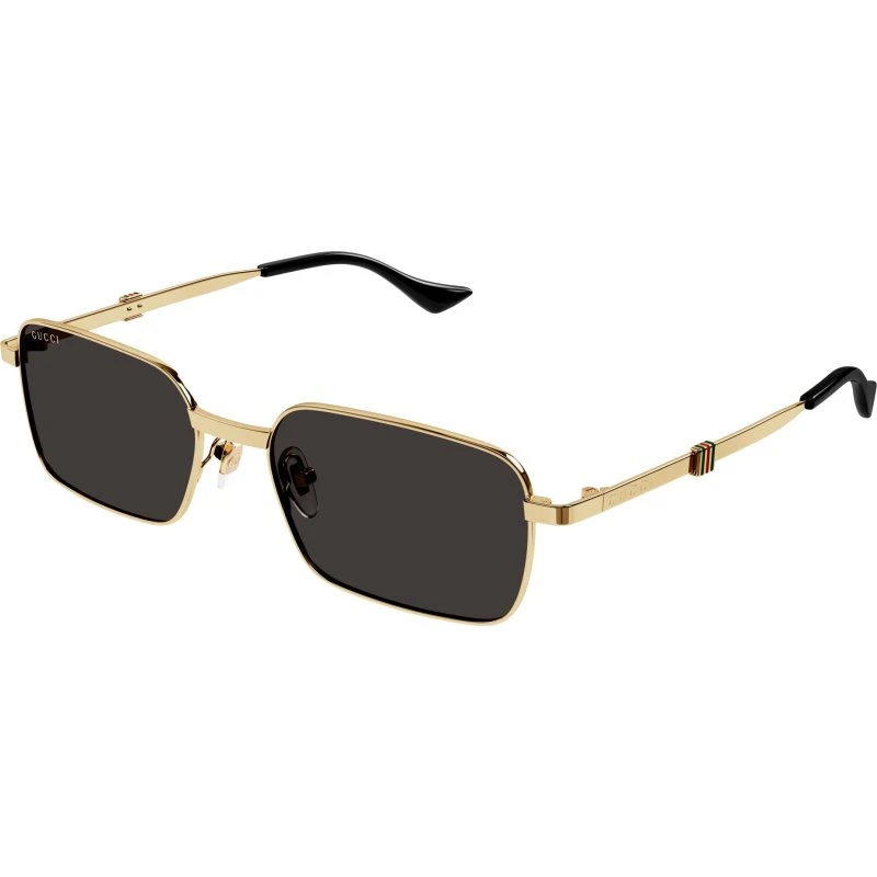 Gucci Homme GG1495S Lunettes de Soleil Carrées Or et Gris