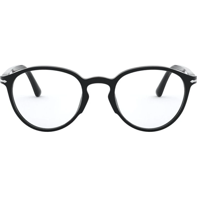 Persol Galleria PO 3218V Lunettes de Vue Rondes Noires Unisexe