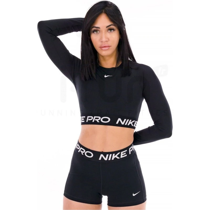 Nike Pro Dri-FIT Manches Longues Femme - Light Army/White