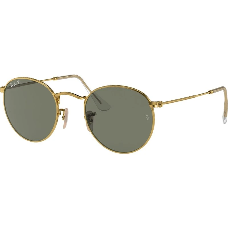 Ray-Ban RB3447 Icons Lunettes de Soleil Rondes en Métal Or