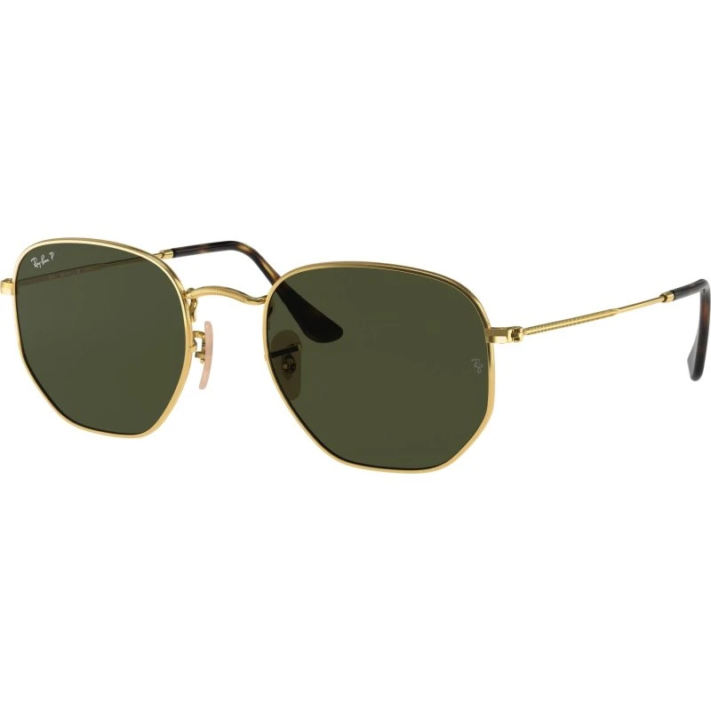 Ray-Ban RB3548N Hexagonal Lunettes de Soleil Or et Verres G15