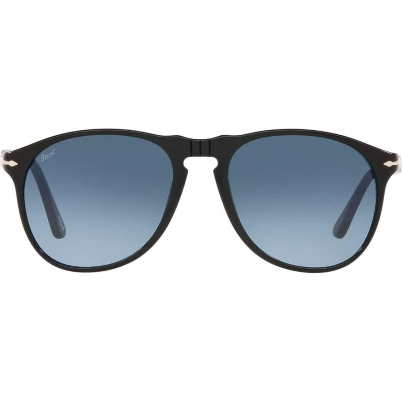 Persol PO 9649S Lunettes de Soleil Pilote Noir et Bleu
