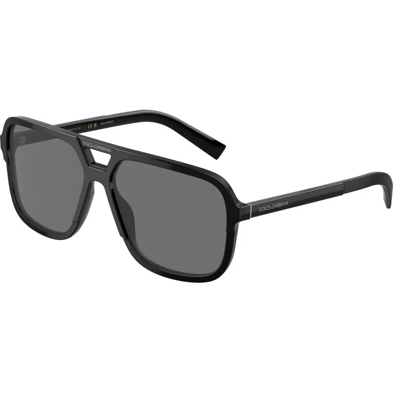 Dolce & Gabbana DG4354 : Lunettes de soleil carrées polarisées pour homme