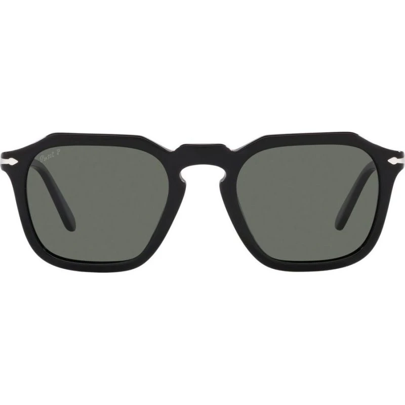 Persol PO 3292S Lunettes de Soleil Géométriques Polarisées Noir/Vert