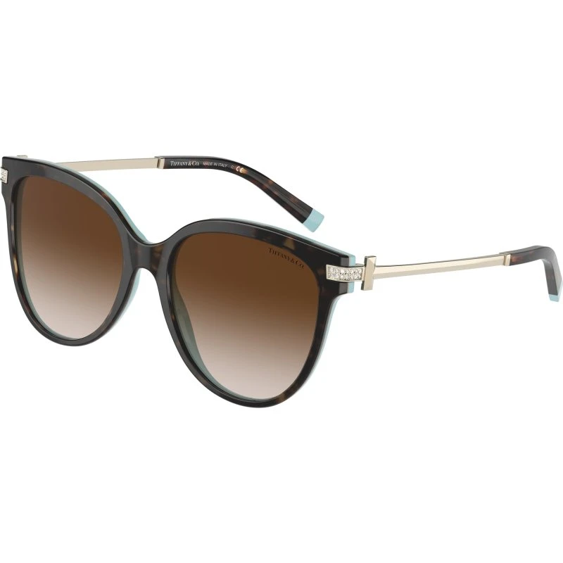 Tiffany TF4193B Lunettes de Soleil Acétate Marron pour Femme