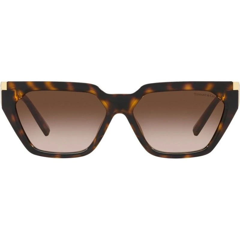 Tiffany & Co. TF4205U Lunettes de Soleil Géométriques Havane