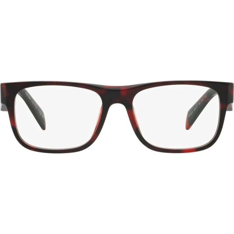 Prada PR 22ZV - Lunettes de vue homme géométriques Havane
